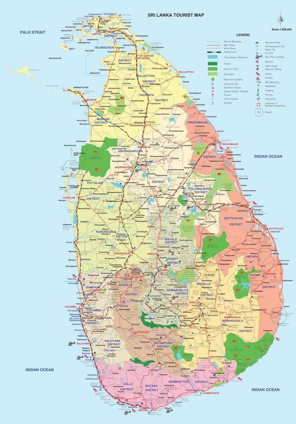 Sri Lanka distretto di ampara mappa