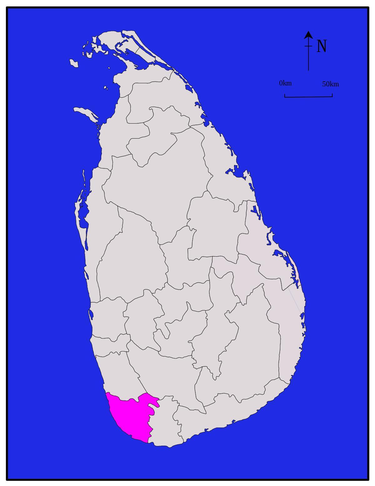 mappa di galle, Sri Lanka
