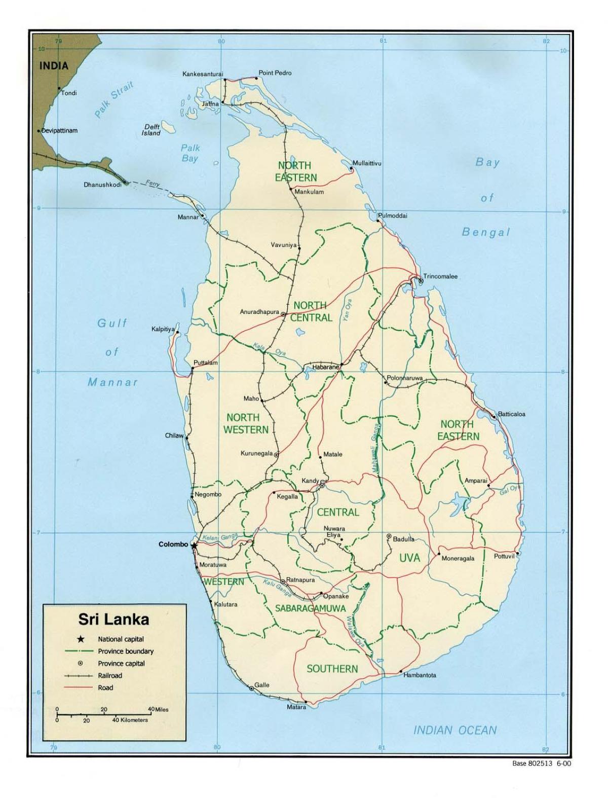 mappa di la fine del mondo dello Sri Lanka