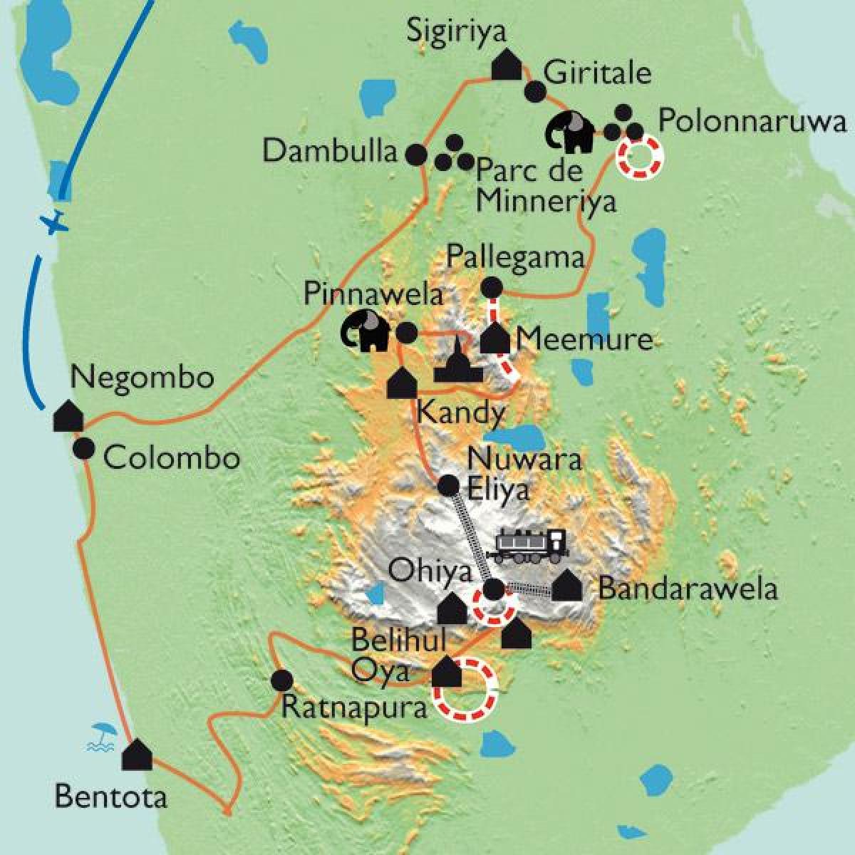 Sri Lanka mappa sigiriya
