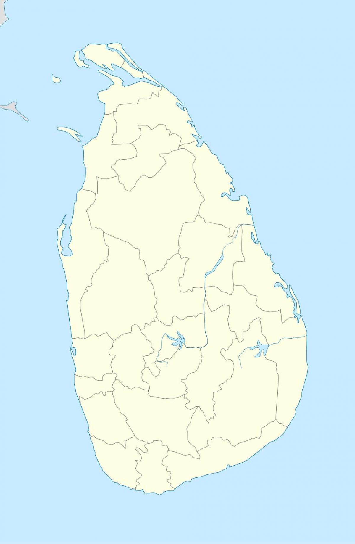 mappa di Sri Lanka divisional secretariat