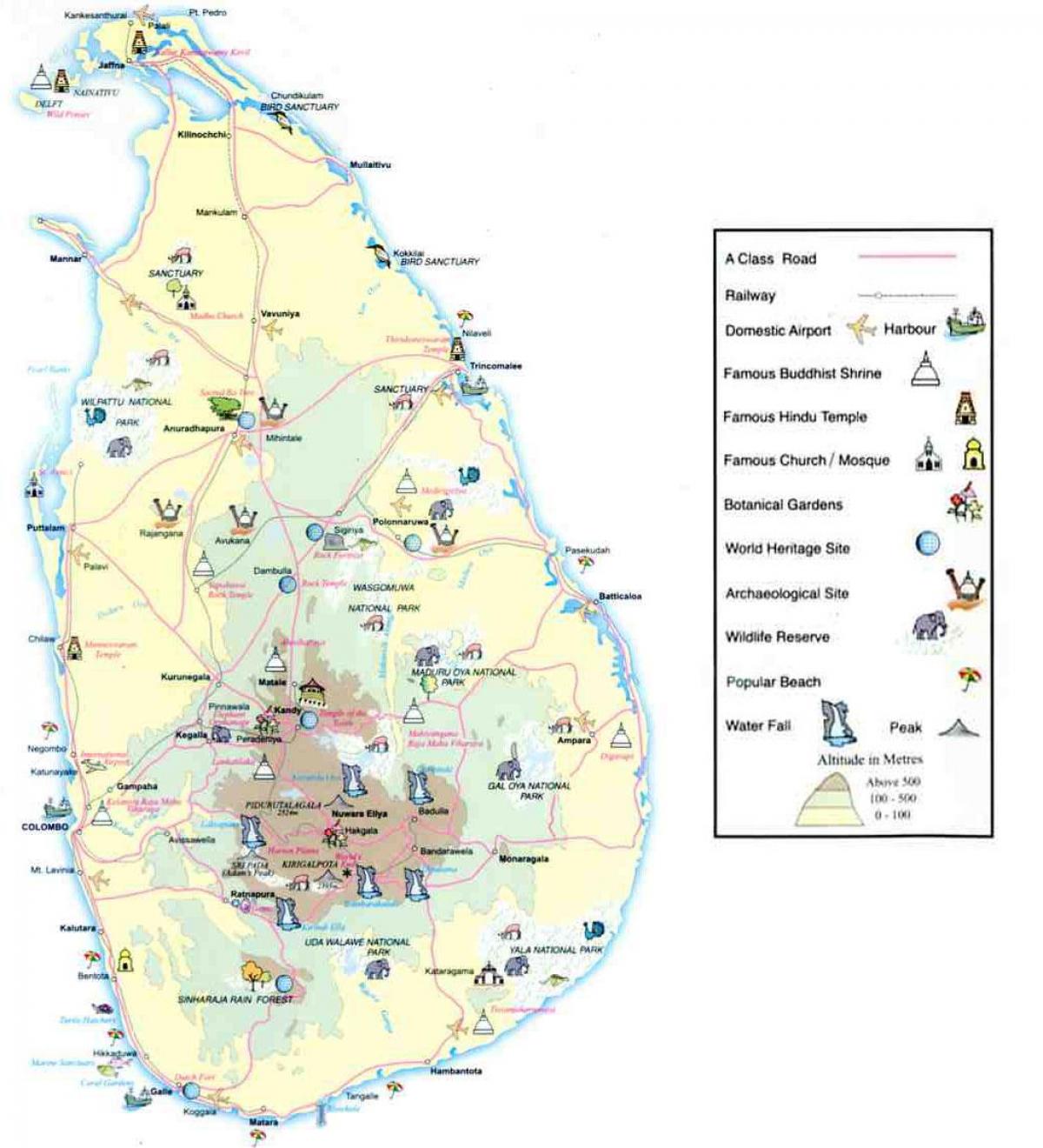 mappa di Sri Lanka informazioni mappa
