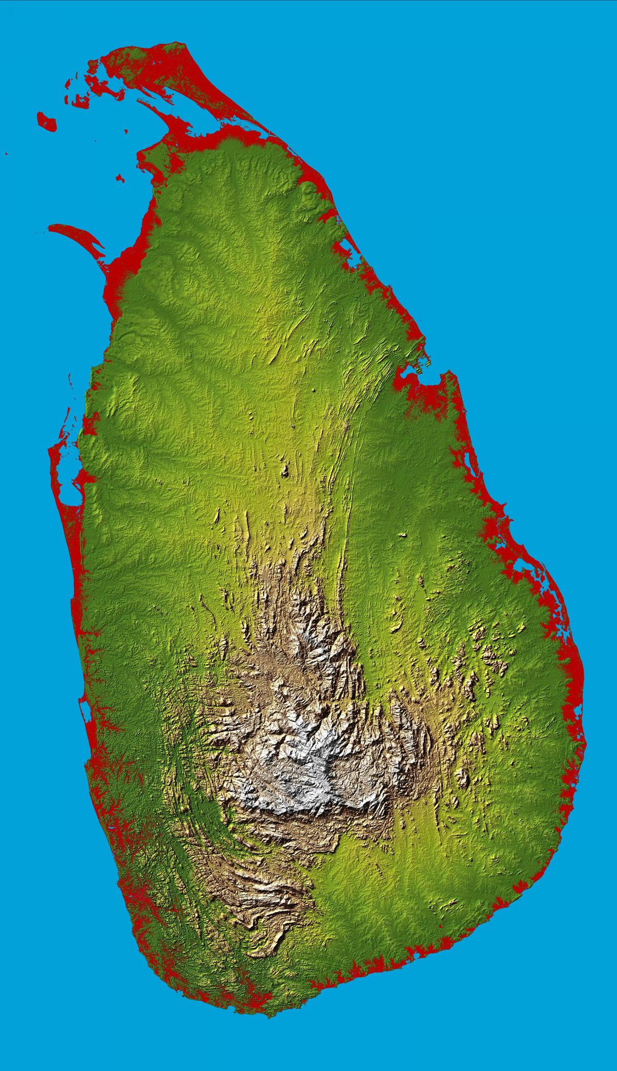mappa di Sri Lanka 3d