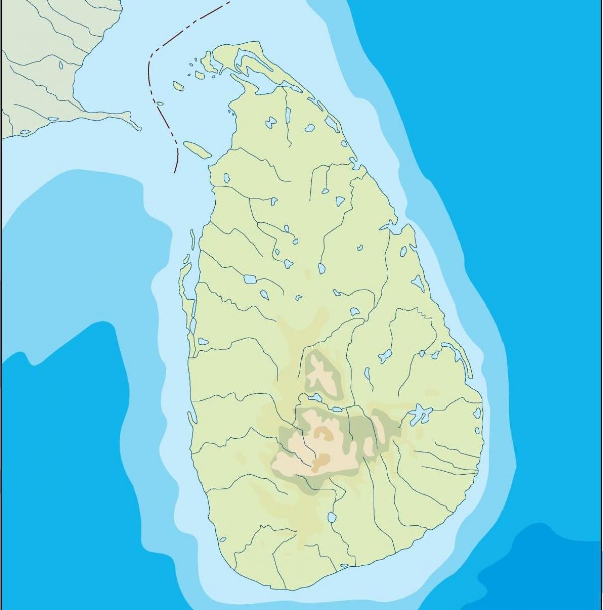Sri Lanka mappa vettoriale