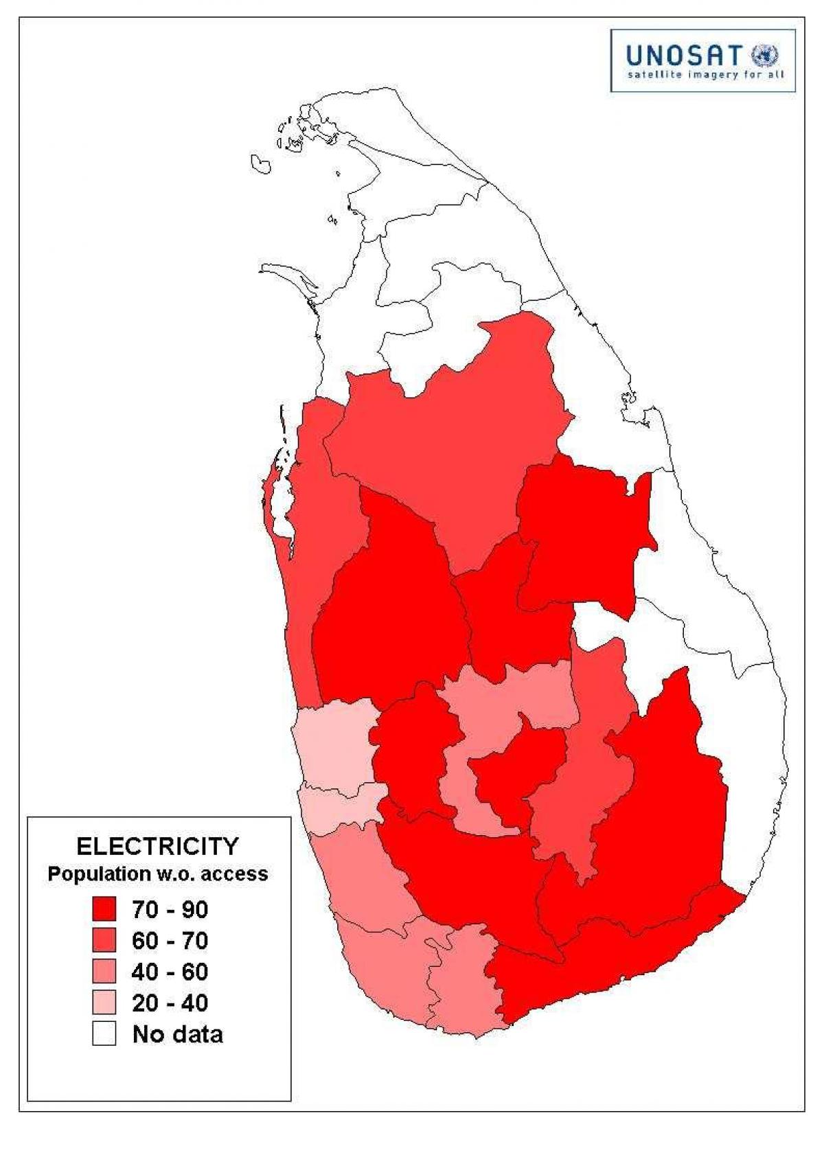 Sri Lanka popolazione mappa