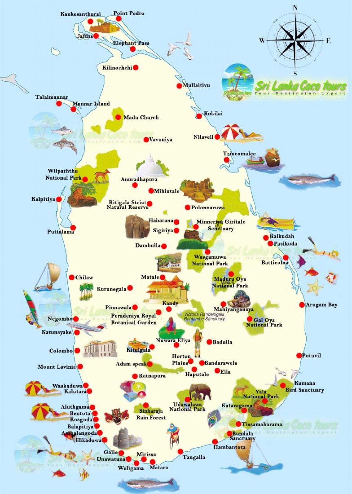mappa di unawatuna, Sri Lanka