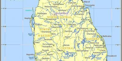Sri Lanka rete ferroviaria mappa