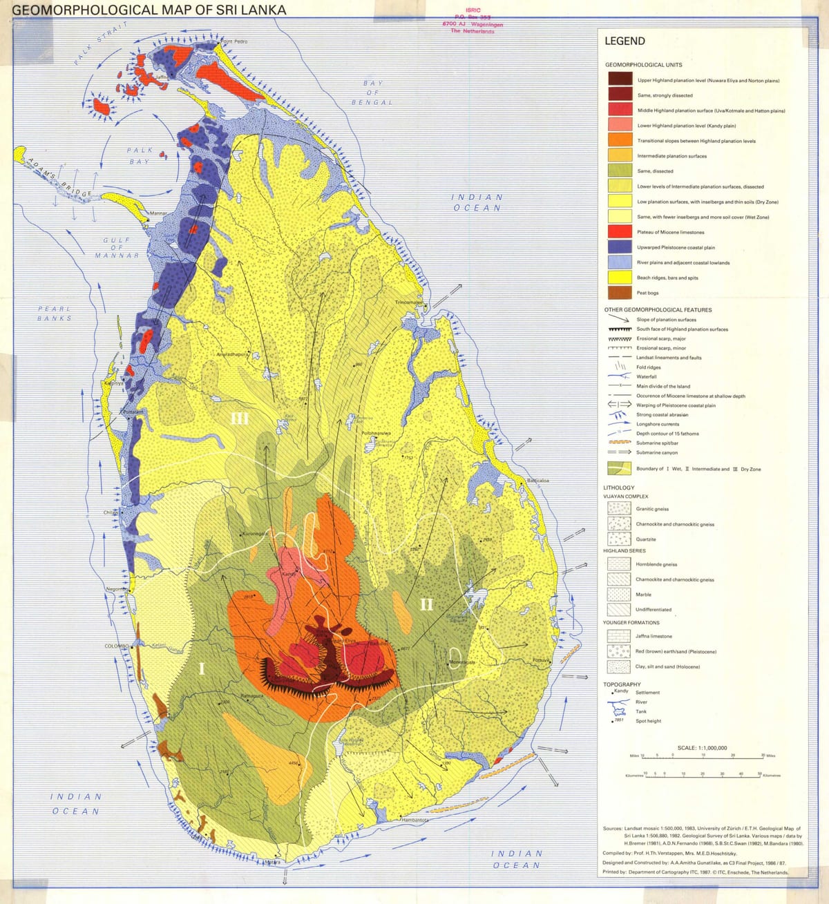 mappa di mappa del suolo di Sri Lanka
