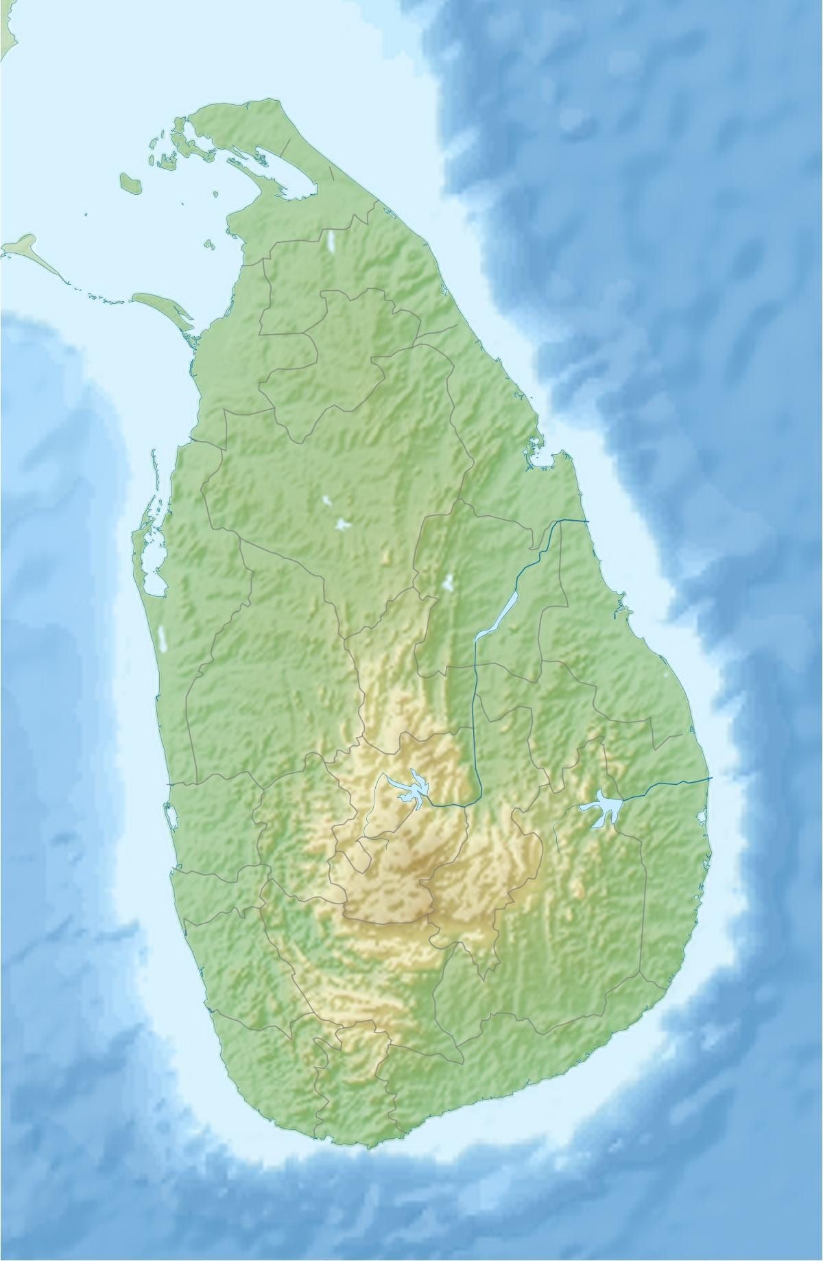 la mappa della terra mappa Sri Lanka