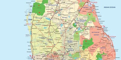 Sri Lanka distretto di ampara mappa