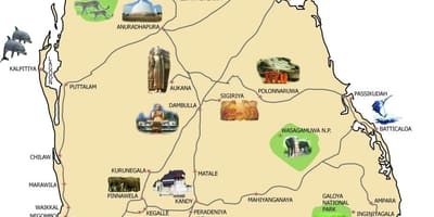 Mappa di bentota, Sri Lanka