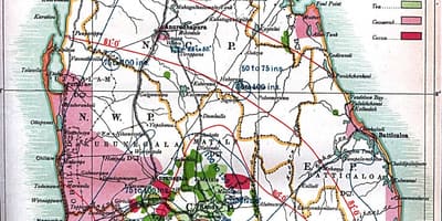 Mappa di Ceylon, Sri Lanka