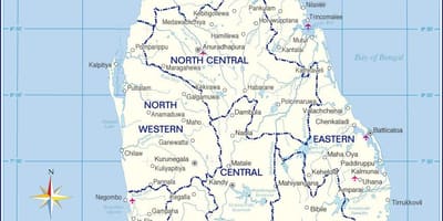 Mappa di grahalokagaraya Sri Lanka