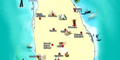 Mappa di jaffna, Sri Lanka
