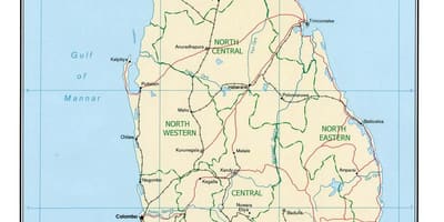 Mappa di la fine del mondo dello Sri Lanka