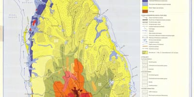 Mappa di mappa del suolo di Sri Lanka