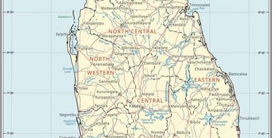 Sri Lanka radice mappa
