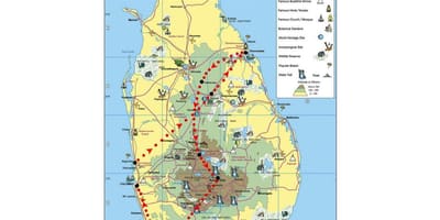 Mappa di simboli in Sri Lanka