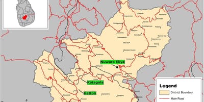 Mappa di riverston Sri Lanka