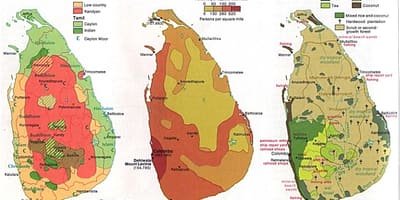 Mappa di Sri Lanka agricoltura