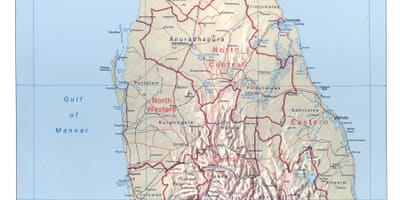 Mappa di Sri Lanka con la città