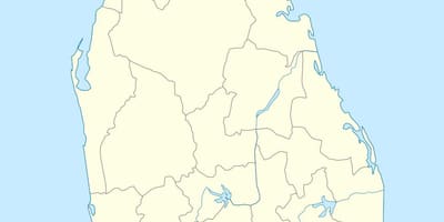 Mappa di Sri Lanka divisional secretariat