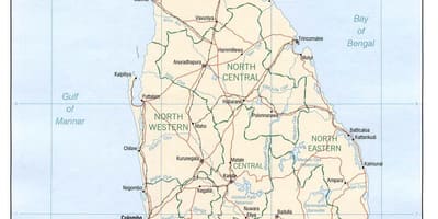 Mappa di Sri Lanka griglia