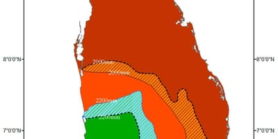 Sri Lanka zona climatica mappa