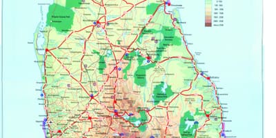 Mappa di Sri Lanka trasporto