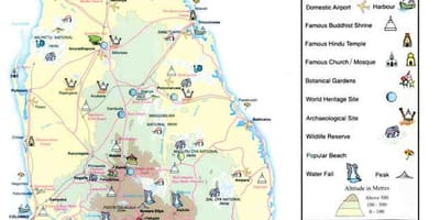 Mappa di Sri Lanka informazioni mappa
