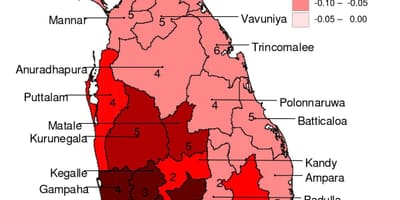 Mappa di Sri Lanka malaria