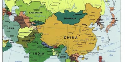 Sri Lanka mappa dell'asia