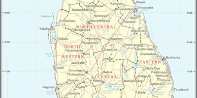 Mappa di Sri Lanka città