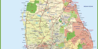 Mappa di Sri Lanka mappa immagine
