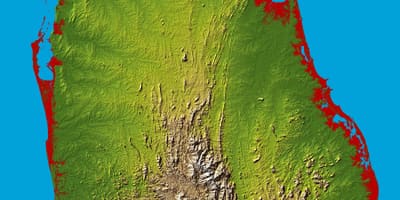 Mappa di Sri Lanka 3d