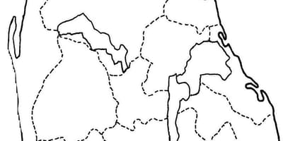 Mappa di Sri Lanka mappa linea di disegno