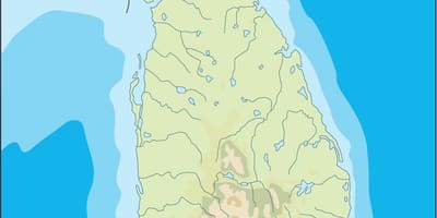 Sri Lanka mappa vettoriale