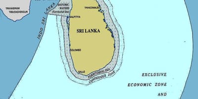 Mappa di Sri Lanka mare