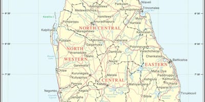 Sri Lanka road map calcolatore di distanza