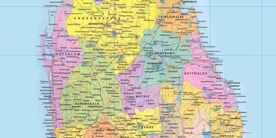 Mappa di Sri Lanka road map singalese
