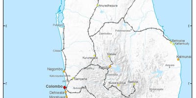 Treni Sri Lanka mappa