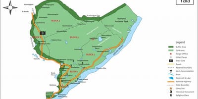 Mappa di yala Sri Lanka